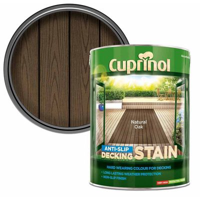 Cuprinol Anti Slip Decking Stain 5L Natural Oak