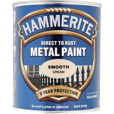 Hammerite 5122064 Direct To Rust Smooth Finish Metal Paint Cream 750Ml