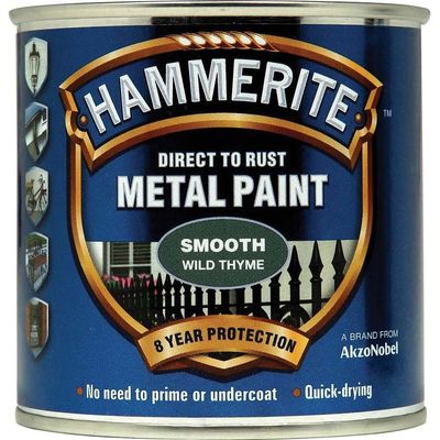 Hammerite 5158229 Direct To Rust Smooth Finish Metal Paint Wild Thyme 250Ml