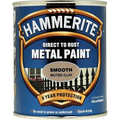 Hammerite 5158232 Direct To Rust Smooth Finish Metal Paint Muted Clay 750Ml