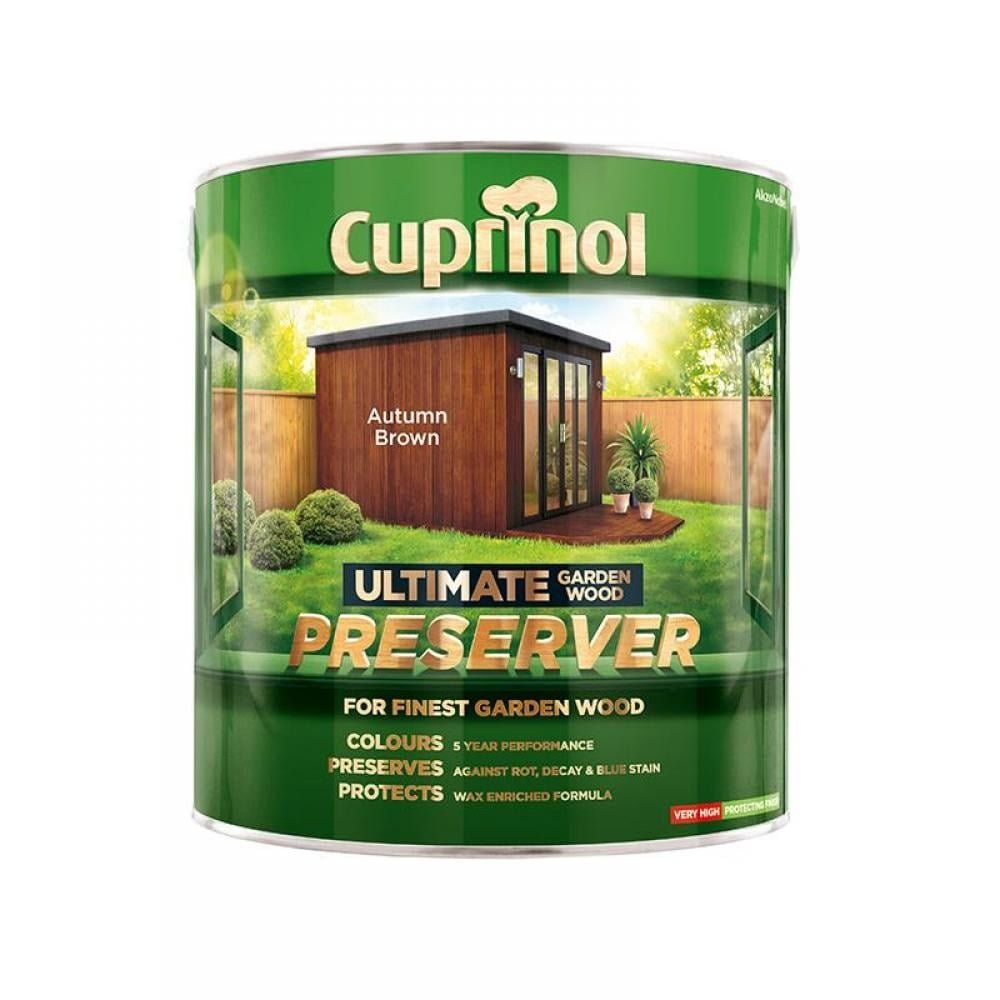 Cuprinol 5206083 Ultimate Garden Wood Preserver Autumn Brown 4 Litre - Image 1