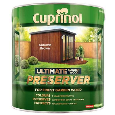 Cuprinol 5206083 Ultimate Garden Wood Preserver Autumn Brown 4 Litre - Thumbnail 2