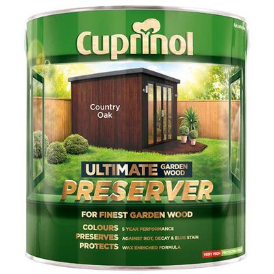 Cuprinol 5206086 Ultimate Garden Wood Preserver Country Oak 4 Litre - Thumbnail 2