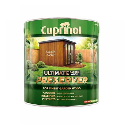 Cuprinol 5206088 Ultimate Garden Wood Preserver Golden Cedar 4 Litre