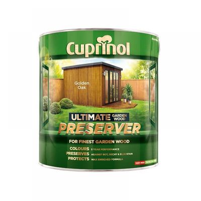 Cuprinol 5206089 Ultimate Garden Wood Preserver Golden Oak 4 Litre
