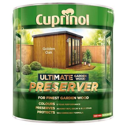 Cuprinol 5206089 Ultimate Garden Wood Preserver Golden Oak 4 Litre - Thumbnail 2