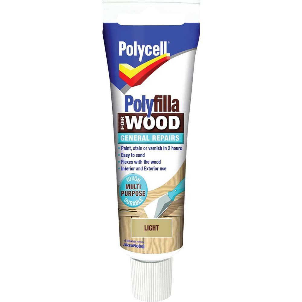Polycell 5207190 Polyfilla For Wood General Repairs Tube Light 330G - Image 1