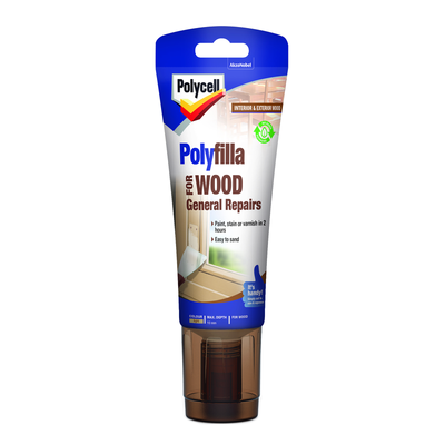 Polycell 5207190 Polyfilla For Wood General Repairs Tube Light 330G - Thumbnail 2