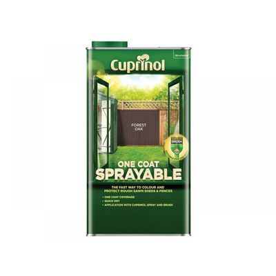 Cuprinol 5355972 One Coat Sprayable Fence Treatment Forest Oak 5 Litre