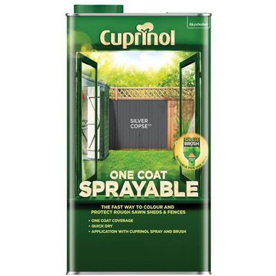 Cuprinol 5355975 One Coat Sprayable Fence Treatment Silver Copse 5 Litre - Thumbnail 2