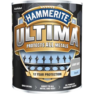 Hammerite 5362528 Ultima Metal Paint Smooth Light Grey 750Ml