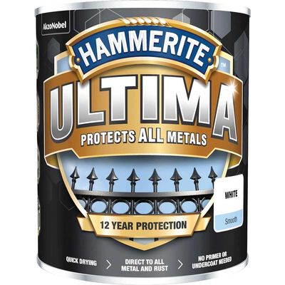 Hammerite 5362531 Ultima Metal Paint Smooth White 750Ml