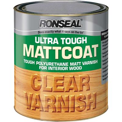 Ronseal 09010 Ultra Tough Internal Clear Mattcoat Varnish 250Ml