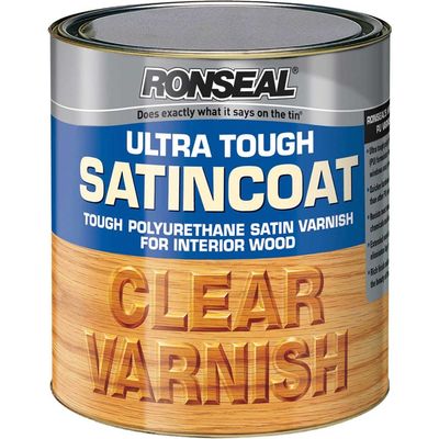 Ronseal 09009 Ultra Tough Internal Clear Satincoat Varnish 250Ml