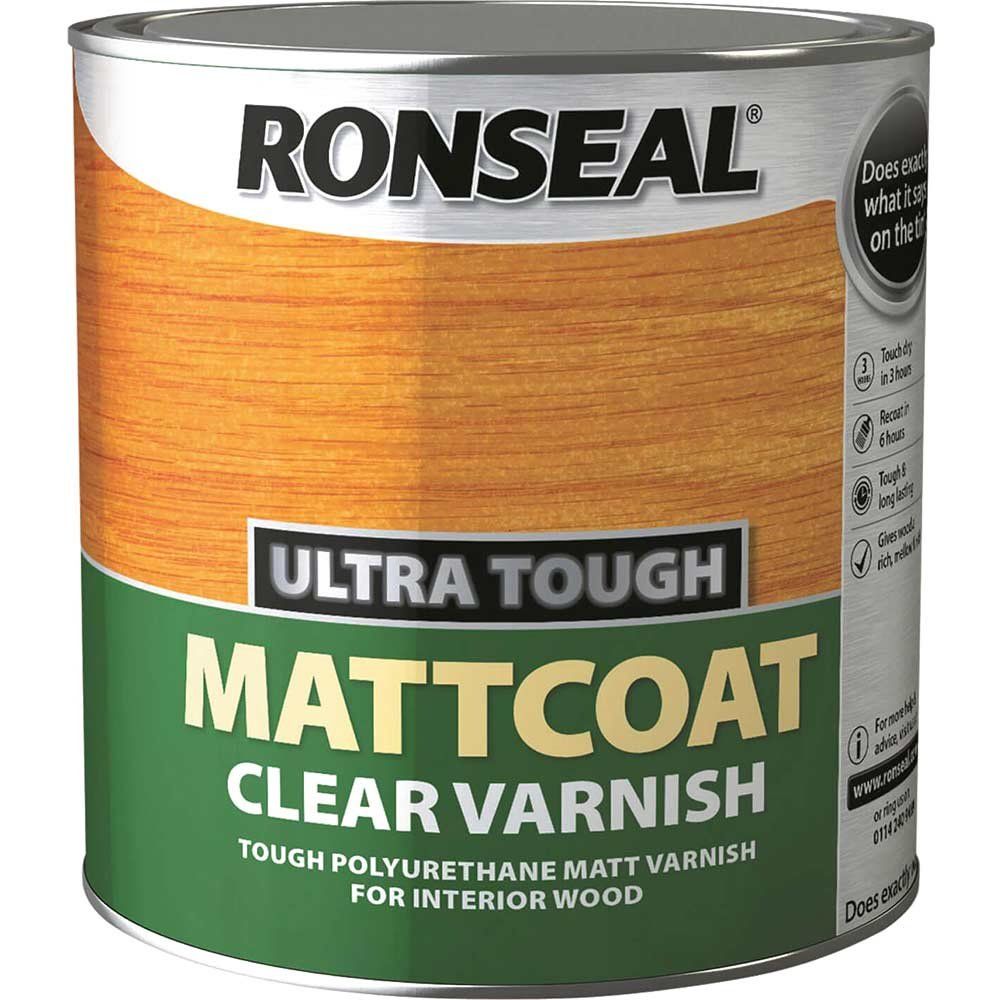 Ronseal 34763 Ultra Tough Mattcoat Internal Clear Varnish 2.5 Litre - Image 1