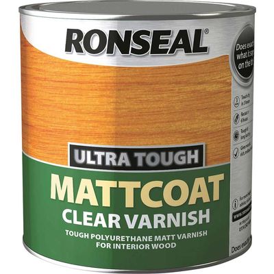Ronseal 34763 Ultra Tough Mattcoat Internal Clear Varnish 2.5 Litre