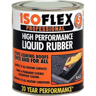 Ronseal 32998 Isoflex Liquid Rubber Black 750Ml