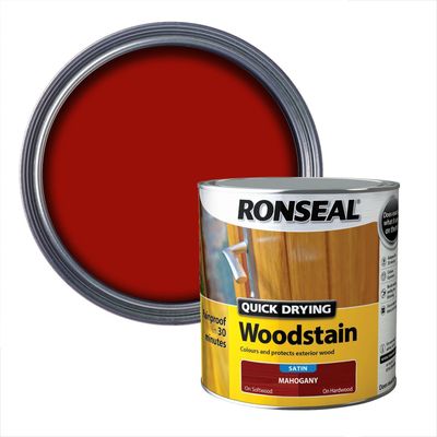 Ronseal 30944 Quick Drying Woodstain Satin Mahogany 2.5 Litre