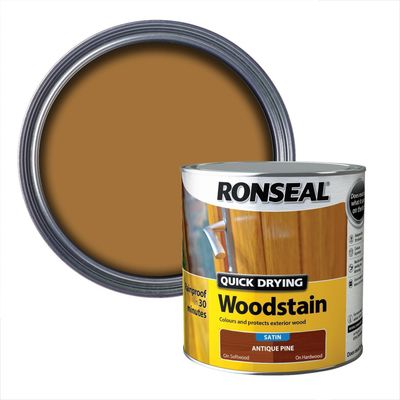 Ronseal 30946 Quick Drying Woodstain Satin Antique Pine 2.5 Litre - Thumbnail 2