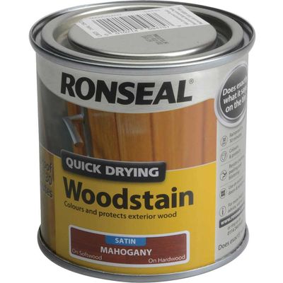 Ronseal 09475 Quick Drying Woodstain Satin Mahogany 250Ml