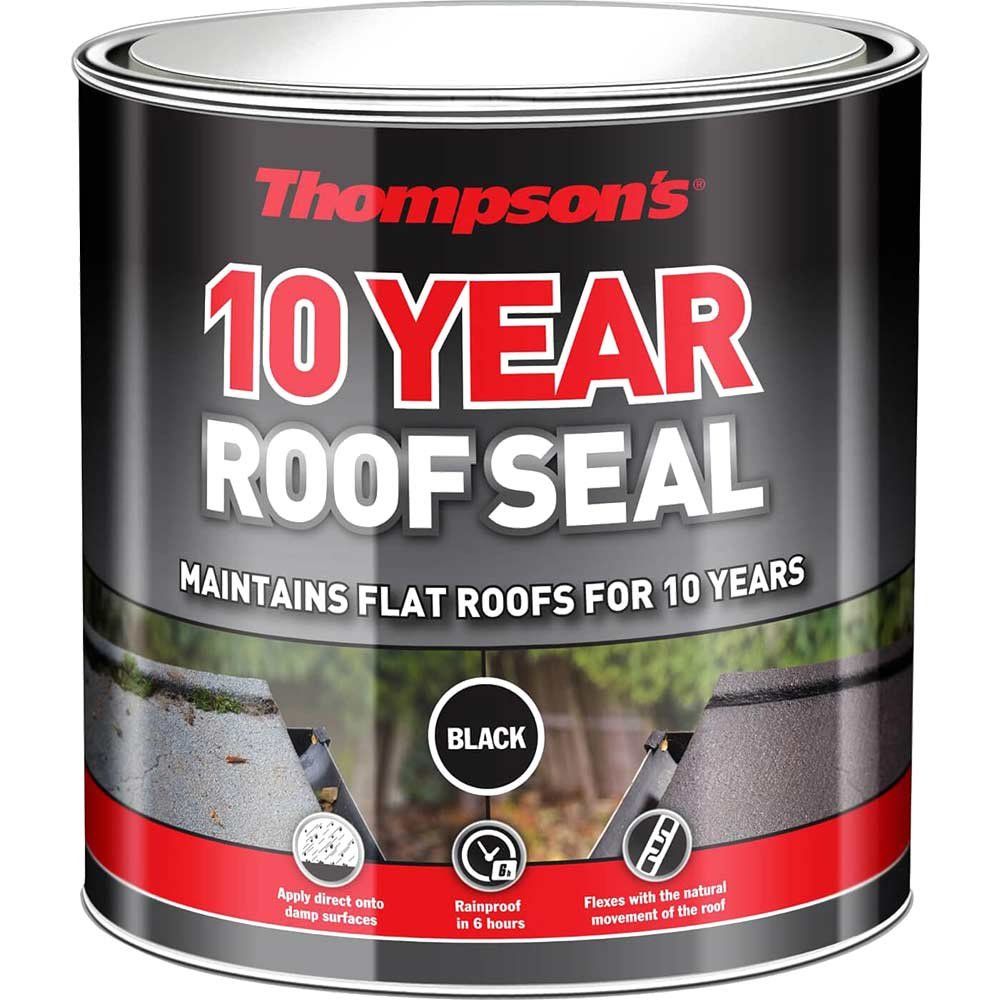 Ronseal 30144 Thompsonfts 10 Year Roof Seal Black 2.5 Litre - Image 1