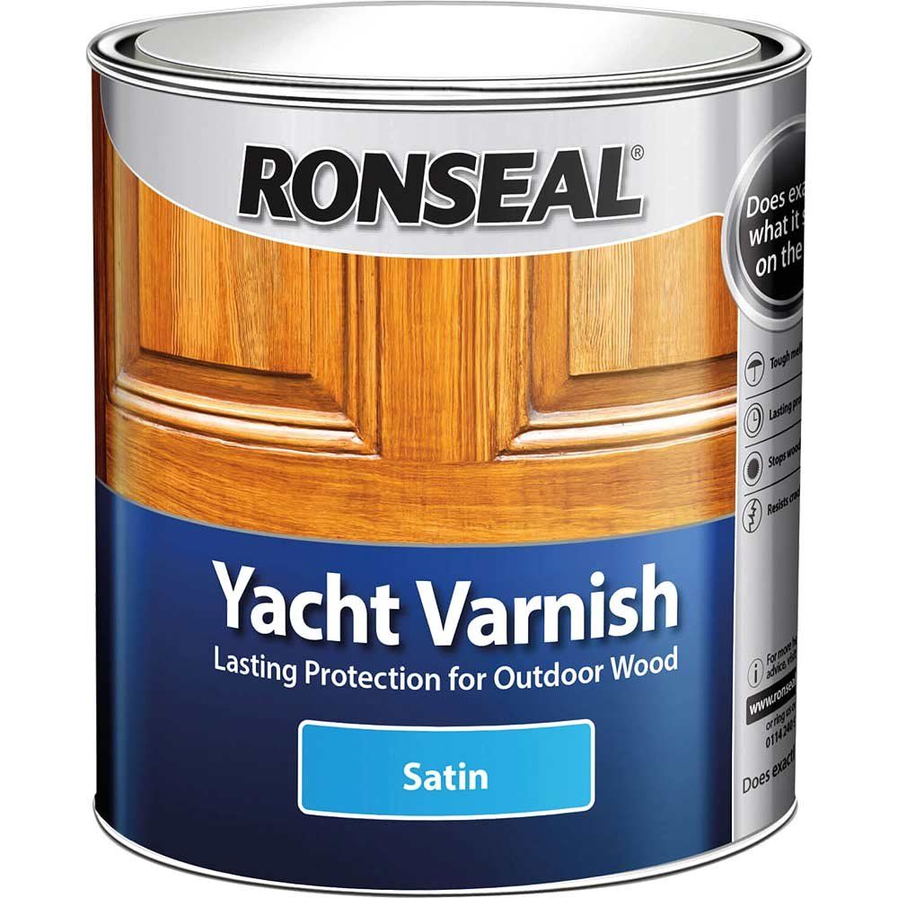 Ronseal 30241 Exterior Yacht Varnish Satin 250Ml - Image 1