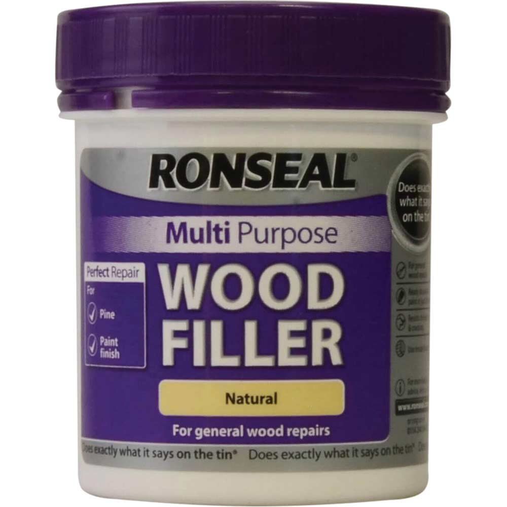 Ronseal 34735 Multipurpose Wood Filler Tub Natural 250G - Image 1
