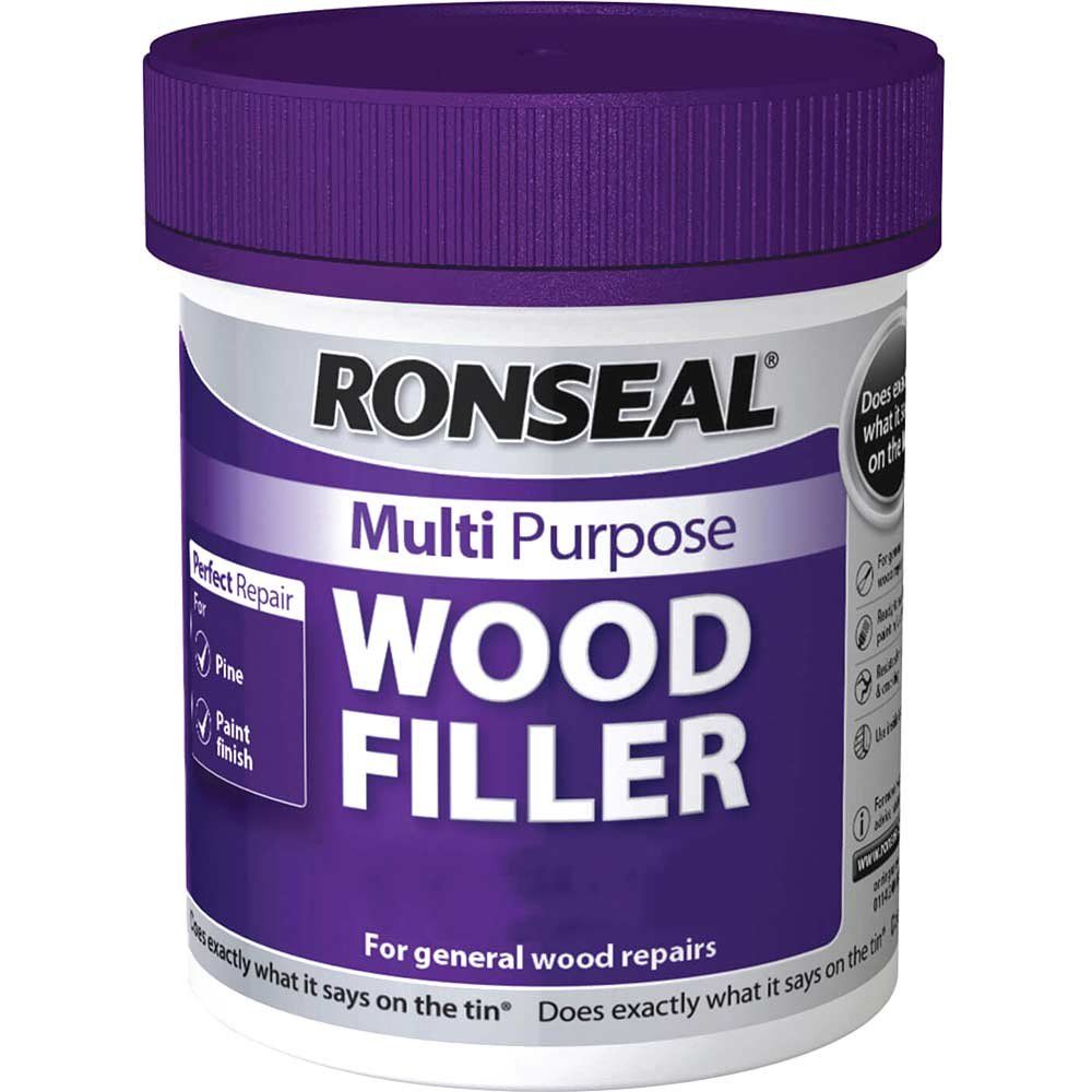 Ronseal 34738 Multipurpose Wood Filler Tub Dark 250G - Image 1