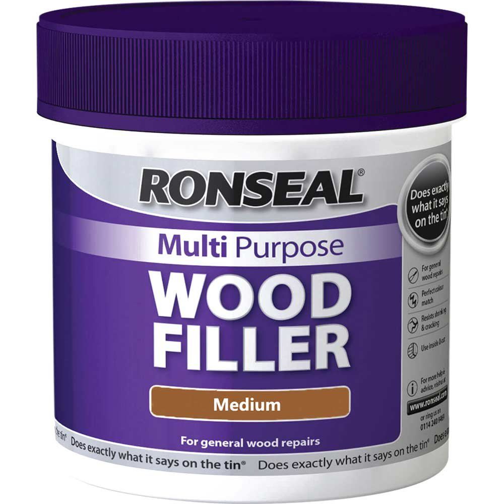 Ronseal 34747 Multipurpose Wood Filler Tub Medium 465G - Image 1