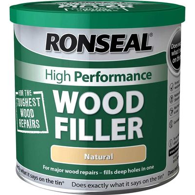 Ronseal 35305 High-Performance Wood Filler White 550G