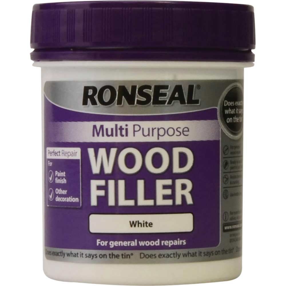 Ronseal 34739 Multipurpose Wood Filler Tub White 250G - Image 1