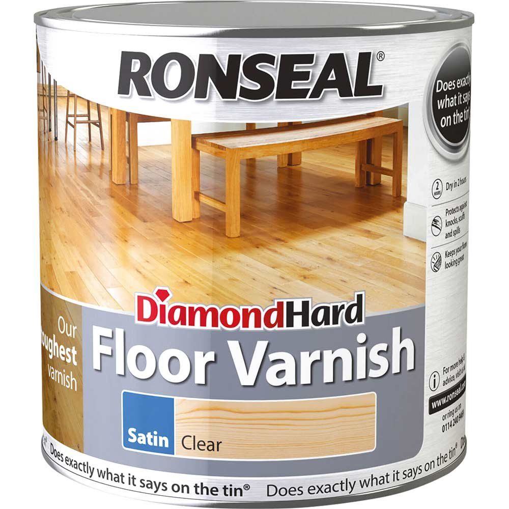 Ronseal 32582 Diamond Hard Floor Varnish Gloss 2.5 Litre - Image 1