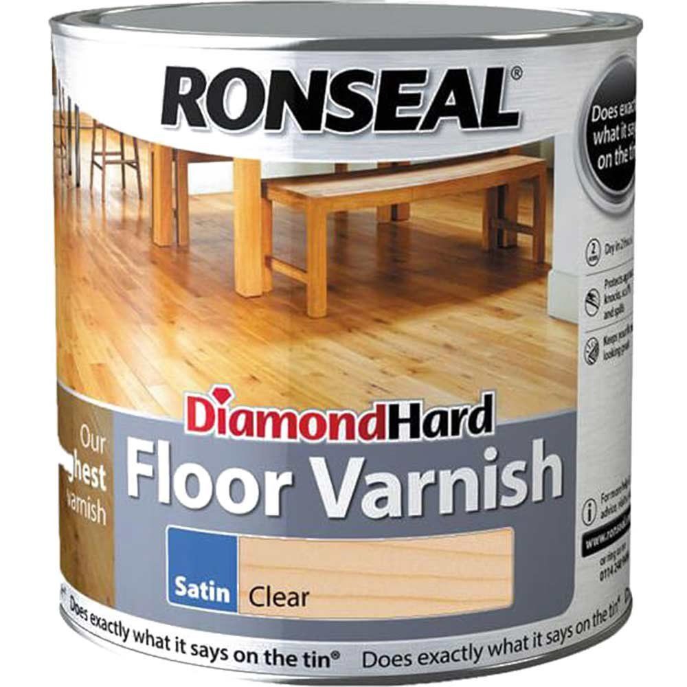 Ronseal 32583 Diamond Hard Floor Varnish Satin 2.5 Litre - Image 1