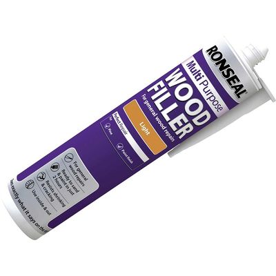 Ronseal 33366 Multipurpose Wood Filler Cartridge Light 310Ml