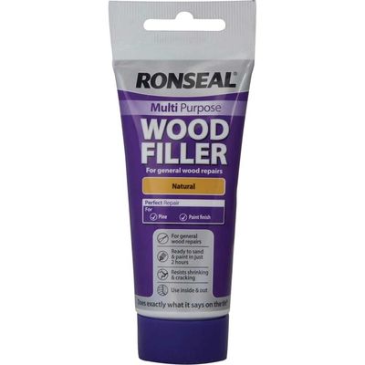 Ronseal 33635 Multipurpose Wood Filler Tube Natural 100G