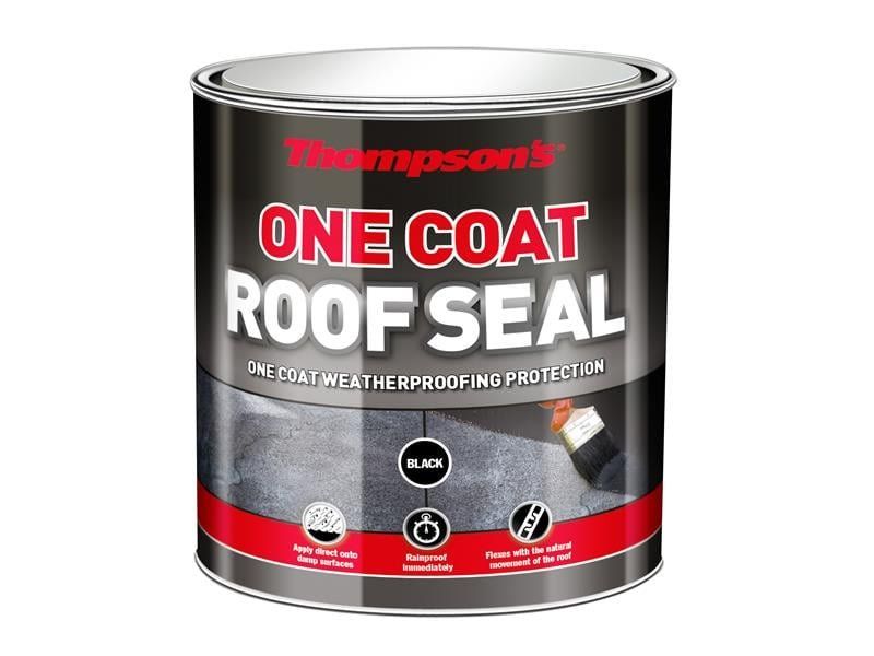 Ronseal 34750 Thompsonfts One Coat Roof Seal Black 5 Litre - Image 1