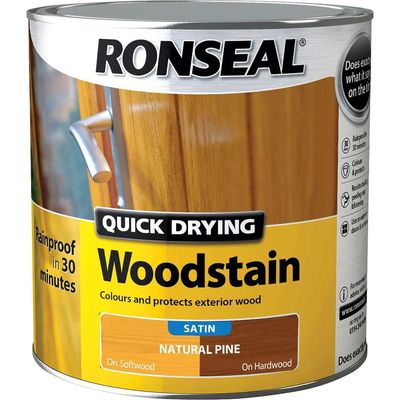 Ronseal 34971 Quick Drying Woodstain Satin Natural Pine 2.5 Litre