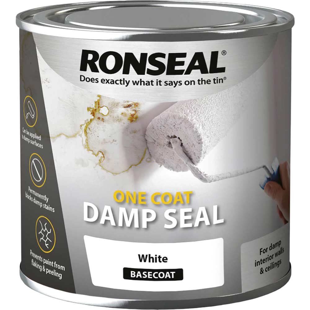 Ronseal 37562 One Coat Damp Seal White 250Ml - Image 1