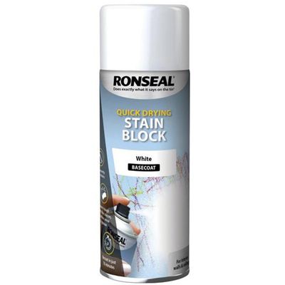 Ronseal 35103 Quick Drying Stain Block Aerosol White 400Ml - Thumbnail 2
