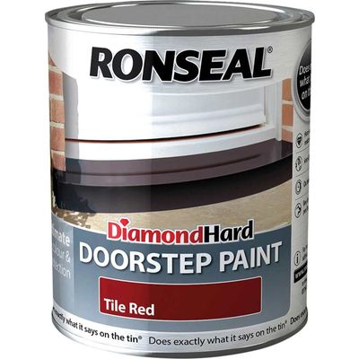 Ronseal 35404 Diamond Hard Doorstep Paint Tile Red 750Ml