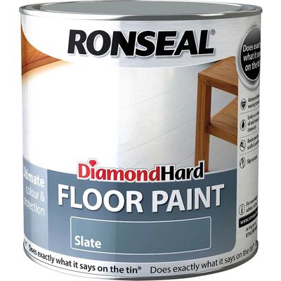 Ronseal 35756 Diamond Hard Floor Paint Satin Slate 2.5 Litre