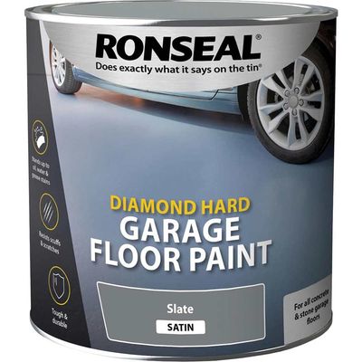 Ronseal 35761 Diamond Hard Garage Floor Paint Slate 2.5 Litre