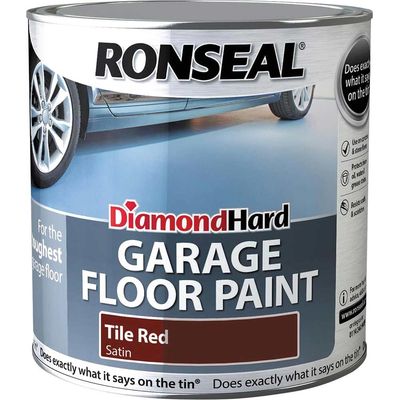 Ronseal 35762 Diamond Hard Garage Floor Paint Tile Red 2.5 Litre