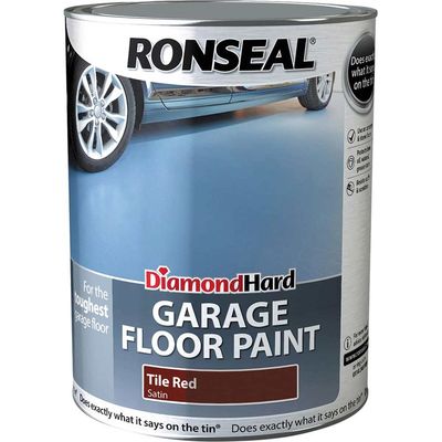 Ronseal 35764 Diamond Hard Garage Floor Paint Tile Red 5 Litre