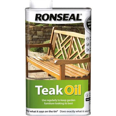 Ronseal 35819 Garden Furniture Teak Oil Can 500Ml