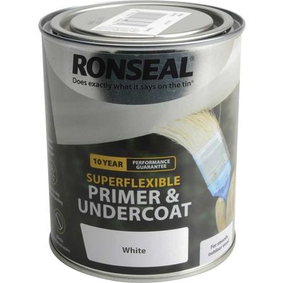 Ronseal 36466 Superflexible Primer & Undercoat White 750Ml