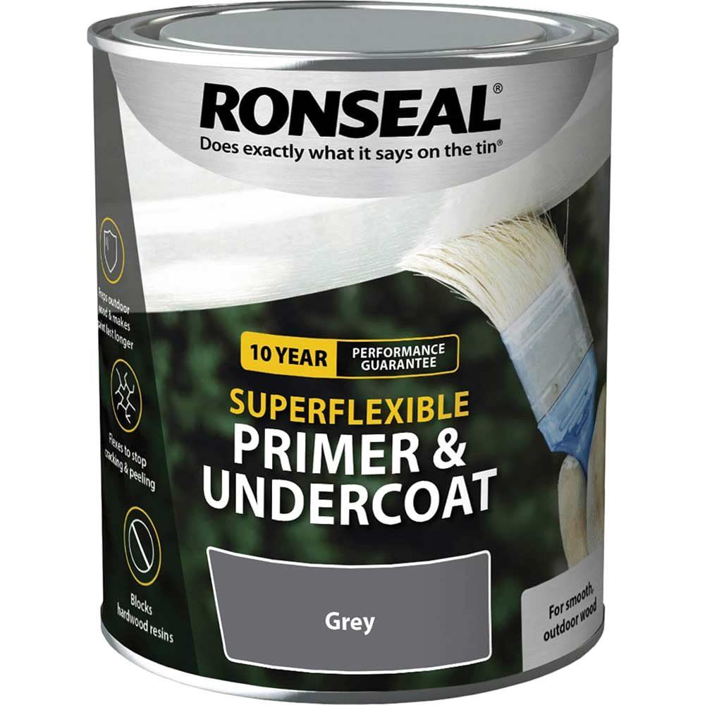 Ronseal 36467 Superflexible Primer & Undercoat Grey 750Ml - Image 1
