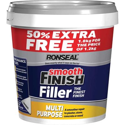 Ronseal Smooth Finish Multi Purpose Interior Wall Ready Mix Filler 1.8kg