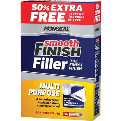 Ronseal 36548 Smooth Finish Multipurpose Wall Powder Filler 500G + 50%