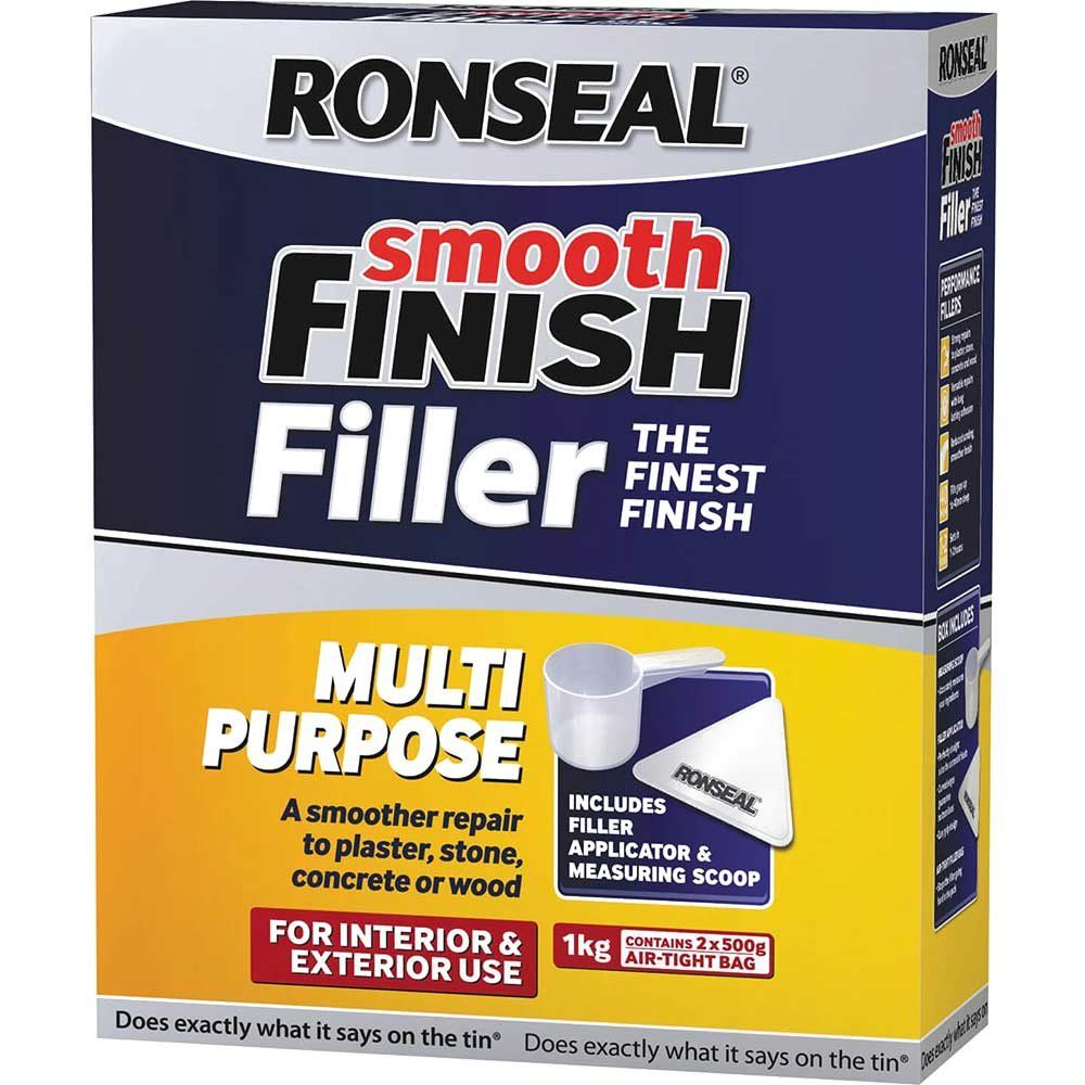 Ronseal 36549 Smooth Finish Multipurpose Wall Powder Filler 1Kg - Image 1